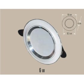 Resim Cata CT-5257 6W/6400K Zebra LED Armatür (Beyaz-Krom) (BEYAZ-6ADET) 