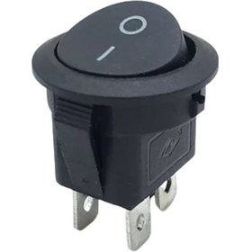 Resim Ic-133-4 19Mm Yuvarlak Işıksız Anahtar On-Off 4P Siyah 4 Bacaklı 50 Adet 