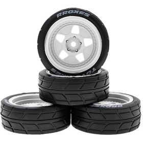 Resim Teltree "4 Adet 65mm Kauçuk Rc Araç Lastiği - Tamıya, Hsp, Wltoys Uyumlu" 