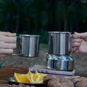Resim Paslanmaz Çelik Yalıtımlı Seyahat Kupası 250ml/350ml/550ml - Katlanabilir Açık Hava Kahve & Çay Bardağı, İçecekleri Sıcak veya Soğuk Tutuyor, Kamp ve Piknikler için İdeal 