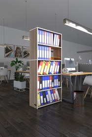 Resim Kenzlife Klasörlük Raflı Rona Crd 175*80*30 Kitaplık Ofis Arkalıksız 