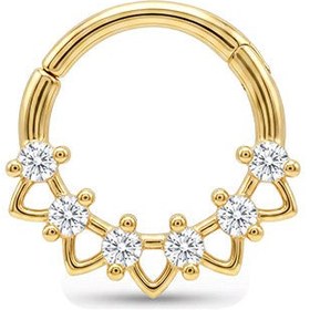 Resim Aura Petite Tiara Daith Halka Piercing - Gold 