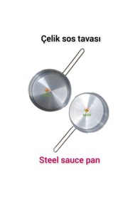 Resim Çelik Sosluk Çelik Sos Tavası 20 Cm Ebatlı 2 Büyük Boy 430 Kalite 