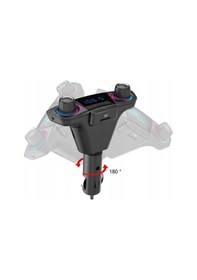 Resim Ayyt Powermaster Pm-22010 Bluetooth Sd Hafıza Kartı Aux Flash Bellek Fm Transmitter Oto Araç Çakmaklık Müzik Aktarıcı 