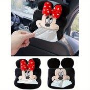Resim 1 adet Disney Minnie Mouse Araba Koltuğu Mendil Kutusu Kapak - Kırmızı Puantiyeli Fiyo ile Sevimli Peluş Tasarım, Dikdörtgen Organizatörü için Yumuşak Polyester Kumaş, Çok Renkli Ev ve Otomobil Dekor Aksesuarı, Dekoratif Organizatör | Capricious Dekor | Disney Markalı Ürün, Disney Araba Aksesuarları 