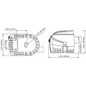 Resim Seaflo Otomatik Sintine Pompası 1100 Gph 24v 1.8 Amper 