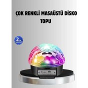 Resim VeraGlobe Buğz Bluetooth Kontrollü Masaüstü Disko Topu Işığı – Renkli LED Işık Gösterisi ve Uzaktan Kumanda 