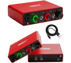 Resim Hepta Collection GLX-700RD Üst Segment USB Stüdyo Ses Kartı 2 Giriş 2 Çıkış 24BIT/192KHZ 