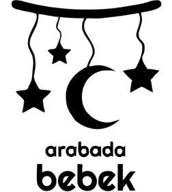 Resim New Jargon Arabada Bebek Var - Ay Yıldız Modifiye Araba Sticker 25cm - Siyah 