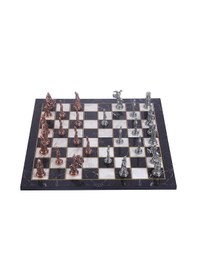 Resim Büyük Boy Metal Osmanlı Bizans Satranç Takımı Antik Ve Katlanır M 