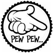 Resim Pew Pew Tasarım Sticker 20 X 20 Cm 