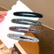 Resim 4'lü Şık Parıldayan Taşlı BB Klips Seti - Siyah, Koyu Yeşil, Pembe-Mor ve Beyaz Renklerde Şık Metal Çıtçıt Saç Klipsleri Kadınlar İçin | Vintage Esintili Yan & Saç Örgüsü Aksesuarları, Sevimli Saç Klipsleri 