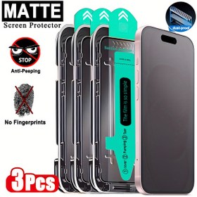Resim 3 adet Mat Gizlilik Ekran Koruyucu - Parmak İzi Önleyici [Kolay Uyum] Anti-Şeytani Tam Kapsama Telefon Kılıfı Dostu 9H Temperli Cam Ekran Kapağı, for iphone için koruyucu, for iphone için koruyucu, for iphone için koruyucu, for iphone 16E 16 Pro Max 16 Pro 16 Plus 16 15 Pro Max 14 Pro Max 13 Mini 12 11 XS MAX XR Serisi ile uyumlu 