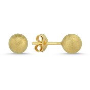 Resim Sembol Gold Altın Top Küpe Simli 14k Gold 7,0 Mm 