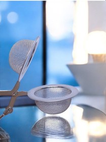 Resim Çelik Çay Demleme Süzgeci Maşalı Pudra Şekeri Kakao Un Eleği 