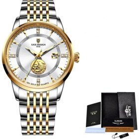 Resim Hanyang Gümüş Altın Gümüş Lıge Erkek Izle Paslanmaz Çelik En Kaliteli Lüks Düğme Su Geçirmez Aydınlık Tarih Spor Bilek Saatleri Relogio Masculino (Yurt Dışından) 