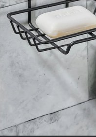 Resim Vakumlu Paslanmaz Katı Sabunluk Siyah Siyah 