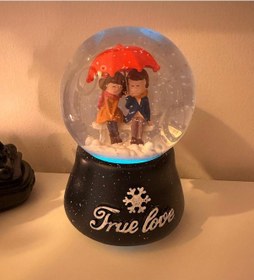 Resim True Love Aşk Işıklı Ve Müzikli Kar Küresi Büyük Boy 