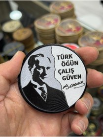 Resim KOMANDO PAZARI 3 BOYUTLU (3D) ATATÜRK TEMALI ARKASI CIRTLI ARMA PATCH (PEÇ) 