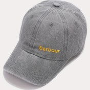 Resim 1 adet "Barbour" Nakışlı Beyzbol Kapağı - Retro Yıkanmış Yorgun Tarz, Erkekler ve Kadınlar İçin Hafif ve Ayarlanabilir Güneş Şapkası, Mavi Renkli ve Turuncu Harflerle, Dış Mekan Moda Aksesuarı, Güneş Koruma Şapkası | Şık Güneş Şapkası | Dayanıklı Başlık 