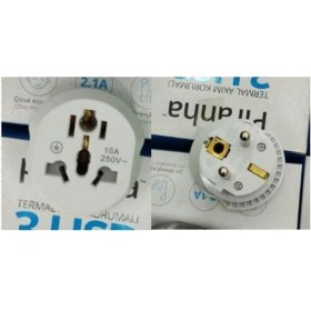 Resim Piranha Yeni Model Çin Avutıralya Amerikan Elektrik Priz Çevirici 16A 250 Volt KPF7Y-1M 