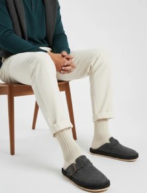 Resim Walkenzo 5074 Erkek Keçe Kışlık Ev & Halı & Bohça Terliği 
