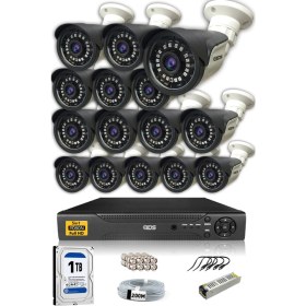 Resim IDS 15 Kameralı Set - 5 Mp Sony Lensli Full HD Gece Görüşlü Güvenlik Kamerası Sistemi - Cepten İzle 