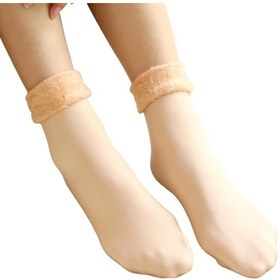 Resim Suntek Kış Sıcak Kalın Çorap Kar Botları Termal Kadife Deri Deri 