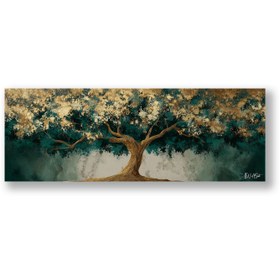 Resim Altın Ve Yeşil Ağaç - 200x70 