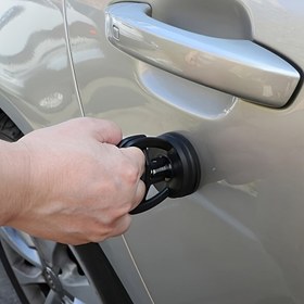 Resim 1 adet Ayarlanabilir Emme Kupaları ve Metal Kolu ile Çok Fonksiyonlu ABS Araba Çekiç Çıkarma Aracı - Araba Kapı Panelleri, Tamponlar, Fenderler için Modern Siyah Otomatik Çekiç Tamir Aracı - DIY Araba Çekiç Tamir Aracı, Araba Çekiç Tamir Aracı, Şık Aracı Tasarımı, Metalik Kolu Bitişi 