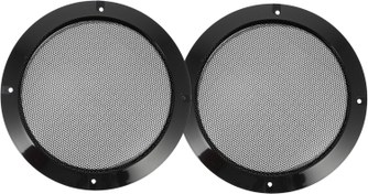 Resim UKCOCO 2 Adet Hoparlör ızgarası Siyah Araba Aksesuarları Örgü Hoparlör Koruyucusu Hoparlör Dekoratif Daire Araba Hoparlörü Kapağı Subwoofer ızgara Kapağı Bas Ütü Metal 