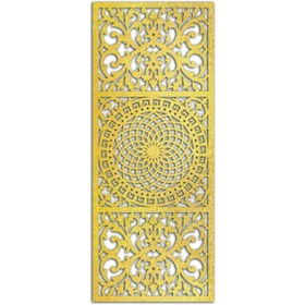 Resim Liar Dekor Liar Ahşap Seperatör (Paravan) - KSP-204 - (10 mm) - (85 cm x 210 cm) - (Gold) 