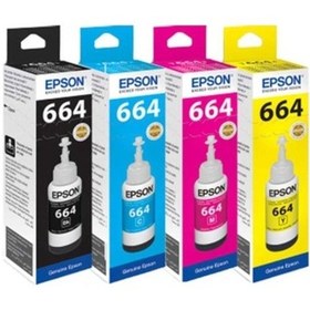 Resim Epson T664 EcoTank L100 4 Renk Mürekkep Kartuş Takımı 70M 