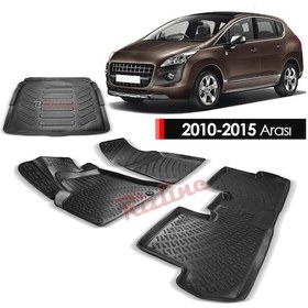 Resim Peugeot 3008 Paspas Bagaj Havuzu 3D Rizline Set 2010-2015 Arası 