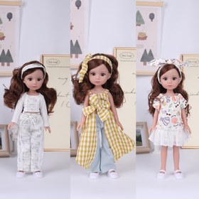 Resim AKODEERD 34cm Prenses Bebek, Kahverengi Saç ve Gözler, Yumuşak Vinil Cilt - Şık Kıyafetler & Başlık Dahil - Kızlar & Bebek Koleksiyoncuları İçin İdeal Noel Hediyesi, AKODEERD 