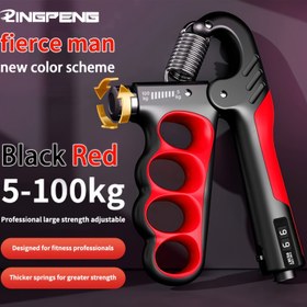 Resim 5-100kg Sayma Kavrama Güçlendirici Kol Gücü Fitness Antrenörü Bilek Gücü Eğitim Zinciri Beş Parmak Kavrama Güçlendirici 