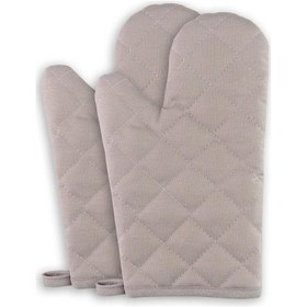 Resim Yanmaz Ve Isıya Dayanıklı Fırın Eldiveni 2 Eldiven Açık Gri 
