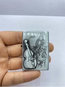 Resim Kantai Müzik Aletli Kabartmalı Benzinli Çakmak 