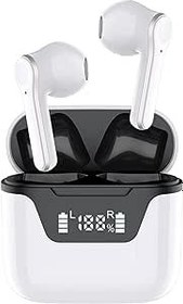 Resim Kablosuz Dil Tercüman Kulaklıkları, Çevrimiçi 144 Dil, TWS Bluetooth Mono Binaural Ses Tercümanı, Müzik Aramasını Destekleme, Seyahat Ederek Öğrenme Için (Beyaz) 