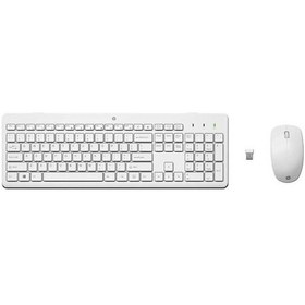 Resim Hp 230 3l1f0a İngilizce Kablosuz Klavye Mouse Set Beyaz Lazer 