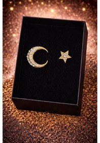 Resim Müzik Temalı Nota Broşu Ve Ayyızdız Broş Hediye Seti 