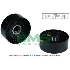 Resim BMS 329 Alternatör V Kayış Gergi Rulmanı CLIO Kangoo Megane 1.5D Alfa 156 166 2.0 2.5 3.0 V6 Kapaklı 17×65×26 