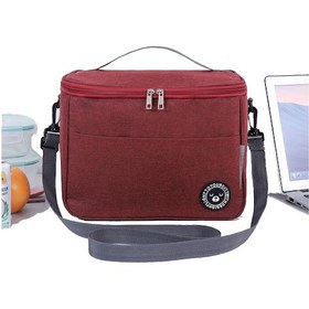 Resim Kırmızı Büyük Yalıtımlı Öğle Yemeği Çantası Yetişkin Çocuk Erkek Termal Serin Sıcak Gıda Saklama Kutusu M Kırmızı 