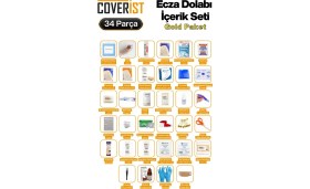 Resim Coverist Ecza Dolabı Plastik Çanta Ilk Yardım Içerik Seti - Gold Paket 