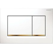 Resim Geberit SIGMA30 Kumanda Kapağı, Çift Basmalı, Beyaz/altın/beyaz 115.883.KK.1 