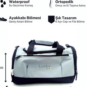 Resim LUCKY BAG Luckybag Gri Gym Günlük Spor Valiz Ve Seyahat Valiz Çanta 