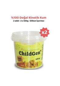 Resim Doğal Kinetik Oyun Kumu 2x500gr - Sarı 