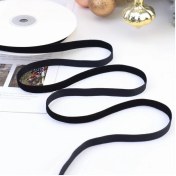 Resim Gateesat Siyah Kadife Dantel Süslemeli 10 Yard Kurdele - Hediye Paketleme, Saç Aksesuarı, Ev Dekorasyonu 