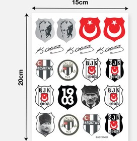 Resim Beşiktaş Sticker Seti Atatürk - Lisanslı Orijinal 