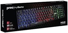 Resim Preo My Game MG51 Rainbow Aydınlatma Kablolu Türkçe Q Gaming Klavye Siyah 